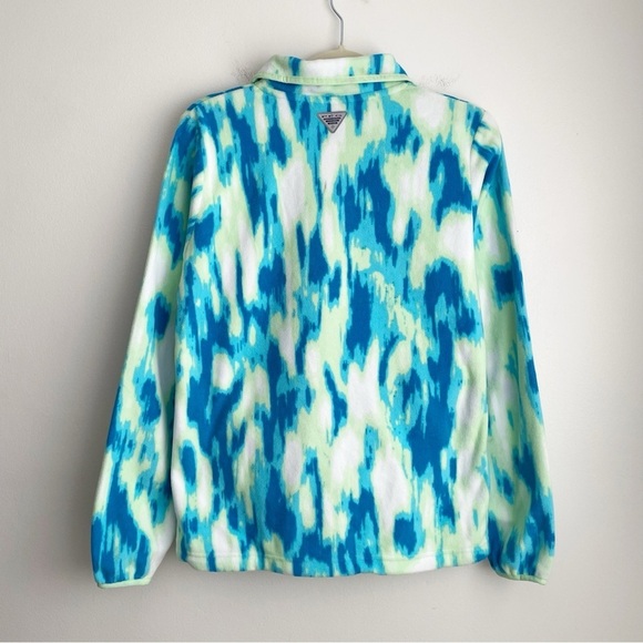 NWT NEW Columbia PFG Super Tidal Fleece 1/4 zip sweater Pullover size Small blue - Picture 2 of 9